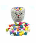Natural Wool Felt Cat Toy Balls - Set of 6